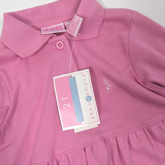 Vintage Brag A Bouts Dress Girls Size 2T Pink Polo Preppy - Picture 3 of 6